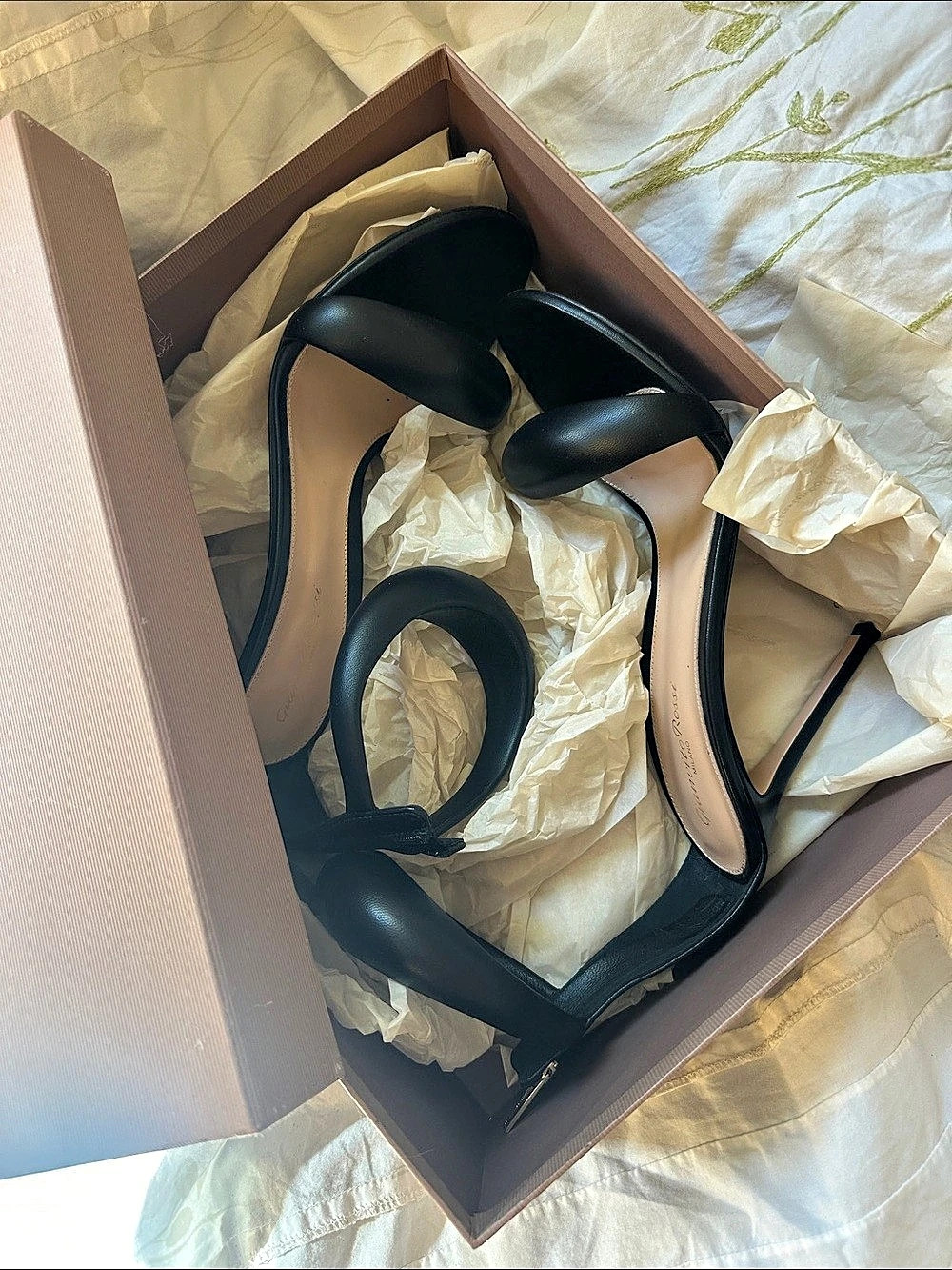 Gianvito Rossi Bijoux Nappa Sandals Black US 8.5